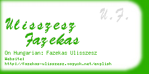 ulisszesz fazekas business card